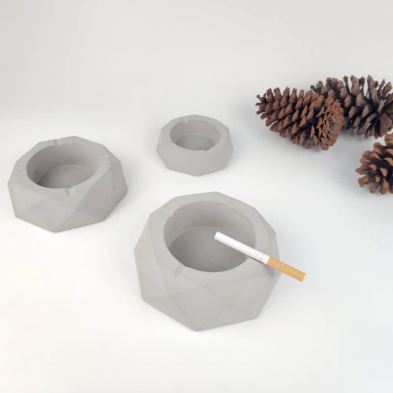 Cement ashtray Nordic industrial style creative personality retro bar living room coffee table study decoration decoration