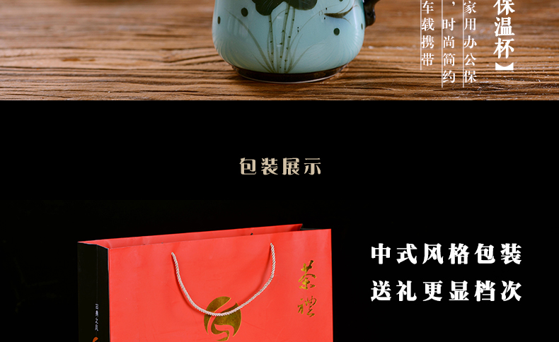 Jingdezhen ceramic hand - made kung fu tea set home office tea caddy fixings tureen gift box of a complete set of suits for