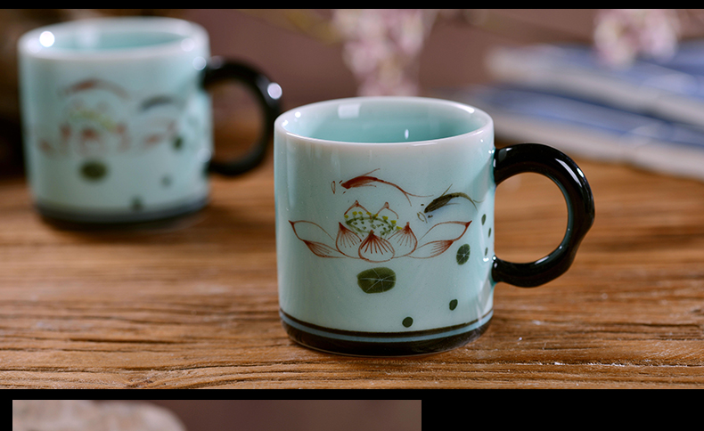 Jingdezhen ceramic hand - made kung fu tea set home office tea caddy fixings tureen gift box of a complete set of suits for