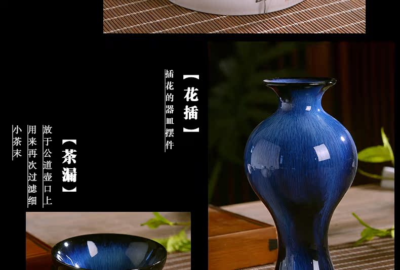 A complete set of jingdezhen ceramic kung fu tea set office household hand - made celadon teacup receives gifts the teapot