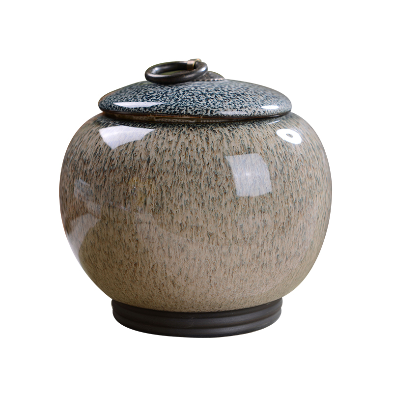 Large household storage tanks in jingdezhen up caddy fixings ceramic seal box of pu - erh tea, green tea caddy fixings