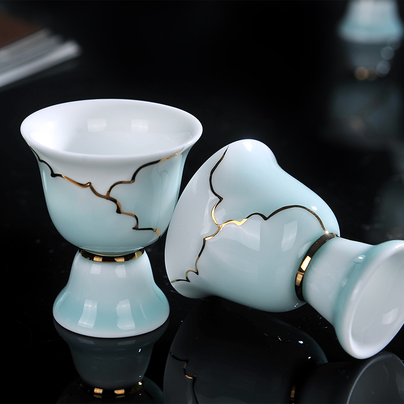 Jingdezhen ceramic wine liquor liquor'm glass sets of assembly tray was making checking painting see colour gift box packaging