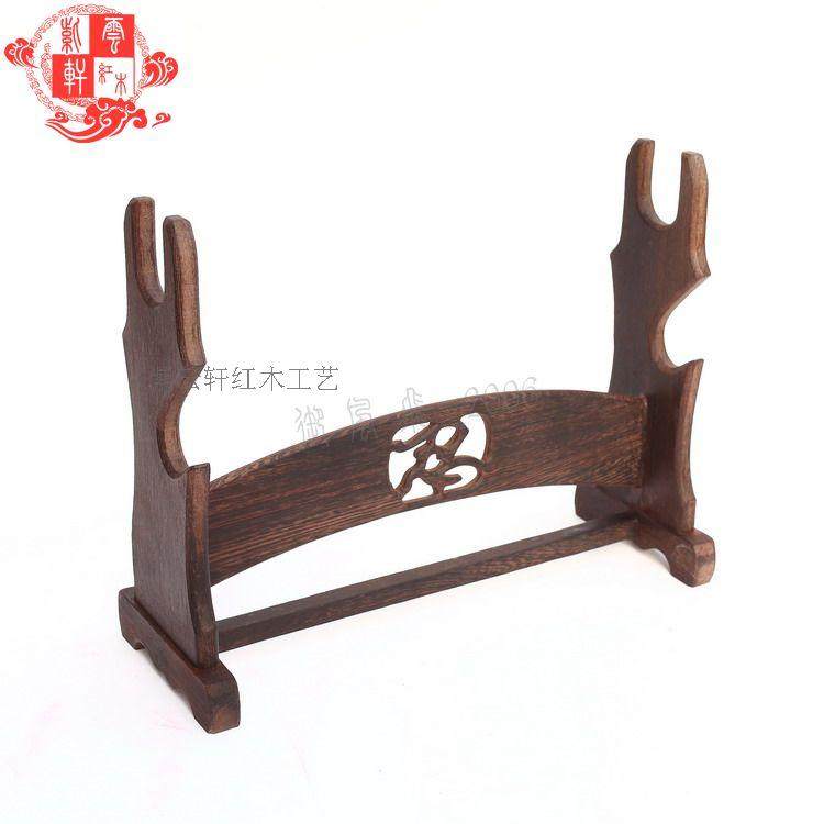 Chicken wing wood single and double layer Longquan City sword frame sword base sword frame sword frame seat sword mahogany handicraft ornaments