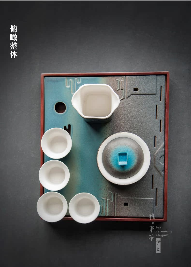 Evan ceramic kung fu tea sets contracted tureen tea cups of a complete set of Japanese office home tea gift box