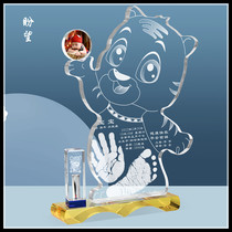 Hands Feet Print Tiger Year Crystal Hand Foot Print Tire print Hair Brush hair Zhang Umbilical Cord Zhang Beijing Door-to-door Haircare look forward