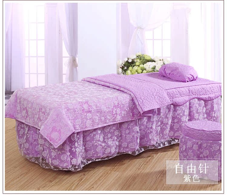 Vẻ đẹp trải giường bốn bộ của thẩm mỹ viện massage trị liệu massage dầu gội SPA cơ thể đặc biệt trải giường trực tiếp mail