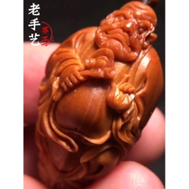 Nangong olive core eighteen arhines long string neck pure hand-made whole body carved mens necklace boutique olive Hu