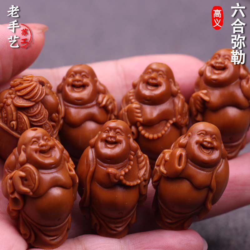 Su Artificial Boat Mountain Old Craftsmanship Olive Nuclear Engraving Handstring Pure Hand Engraving Six-fit Mire Olive Hut Men And Women Alchemy