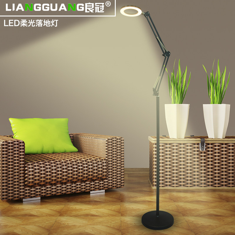 Liangguan floor lamp beauty salon study piano living room bedroom embroidered nails modern minimalist with magnifying glass