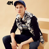 Áo vest cotton 4M của métbonwe thời trang nam thu đông thời trang giản dị áo khoác vest ngắn áo gió nam