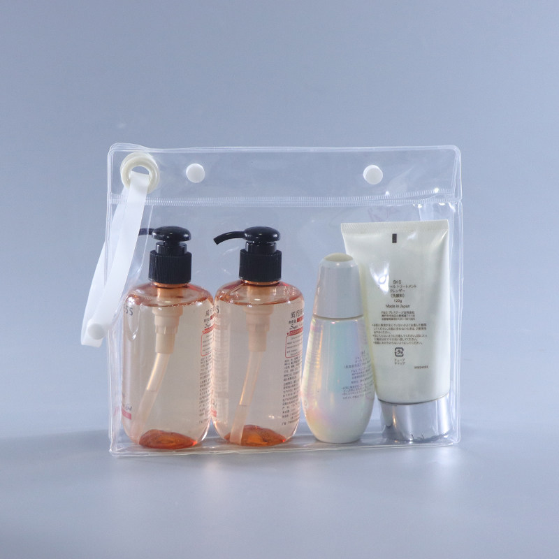 Transparent waterproof washing bag portable cashier bag outbreak epidemic prevention Large capacity spot Laced Makeup Bag Logo manufacturer