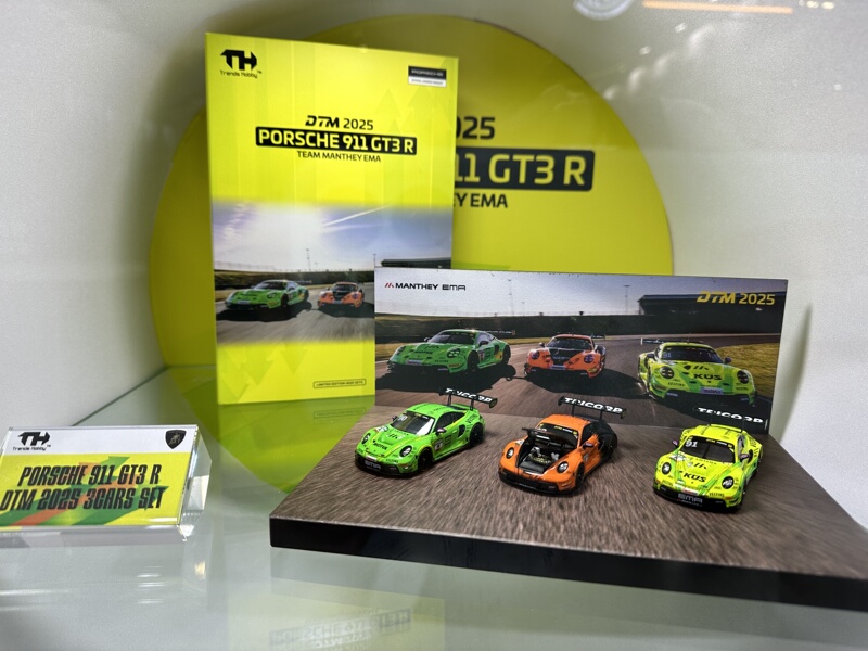 1:64 Th Porsche 911 Gt3R Dtm Three-Car Set Beijing Hec Exhibition Limited Edition Alloy Car Model