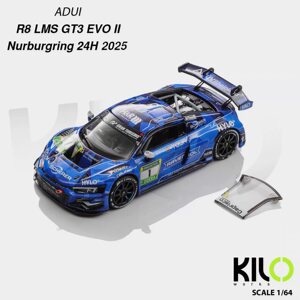 1:64 Audi R8 Gt3 Evo Ii Adac 2025 Alloy Car Model Kilo Car Model