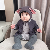 Infants and childrens top clothes bottoming shirts boys baby triangle rompers children girls 1 year old 3 months spring autumn