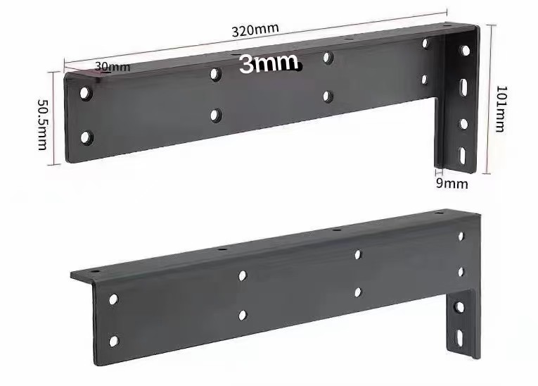 Suspension Cabinet Bracket Carbon Steel Black Tripod Desk Nightstand TV Cabinet TV Cabinet Suspended Kickstand Hanger Holder