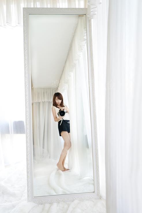 Hao Yi Châu Âu rắn gỗ thay đồ gương phù hợp gương cơ thể gương sàn treo tường gương sống nhà gương lớn - Gương gương cổ điển