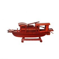Nanhu red boat model desktop calendar ornaments hand-assembled solid wood awning boat Jiaxing national style characteristic crafts