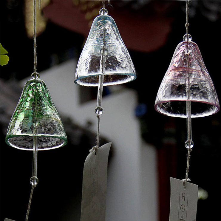 Japanese glass wind chimes Home decoration Tsugaru creative wind chimes Ishizuka glass painted hanging ornaments and handmade wind chimes