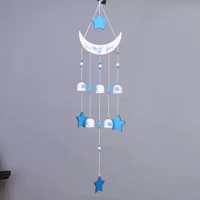 Creative metal 5 bells wind chimes hanging door Italy birthday gift girl bedroom balcony moon decoration hanging decoration