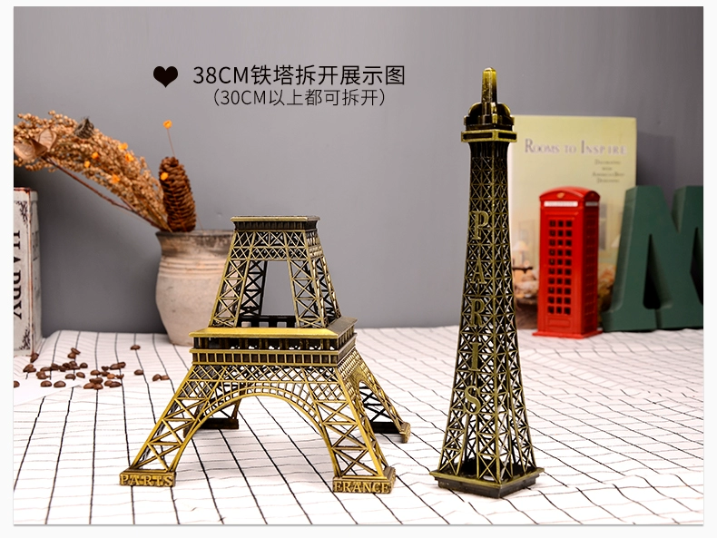 Paris Tower Trang trí Tháp Eiffel Tháp kim loại Mô hình Eiffel Trang trí Quà tặng jZL68X3jcs