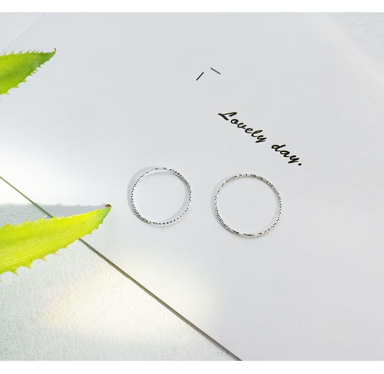 S925 vòng xoắn bạc đơn giản nhỏ gọn vòng trang sức sinh viên Nhật Bản trang sức hipster cá tính Hàn Quốc nhẫn vàng tây