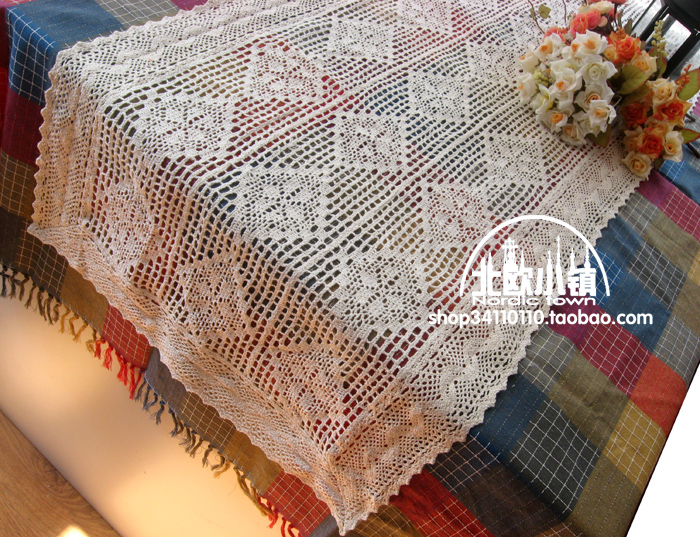 Bông rỗng giả crochet vườn vải khăn trải bàn bàn cà phê khăn trải bàn khăn che placemat cạnh giường vải đồ dùng pad