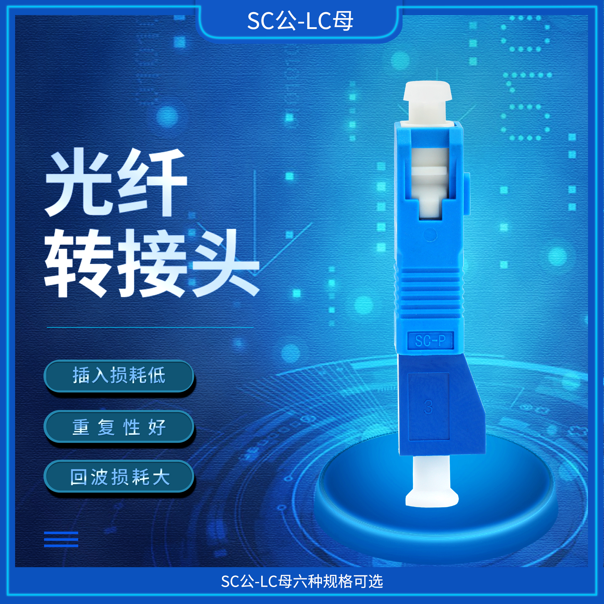 Fiber Optic Converter SC-LC Optical Power Meter Conversion Head Red Light Pen Coupler Flange Accessories SM Telecom Grade