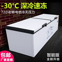 Freezer Commercial Large Capacity Refrigerated Full Freezing Single Temperature Double Temperature Small Copper Tube Quick Freezing Supermarket Energy Saving Household Freezer