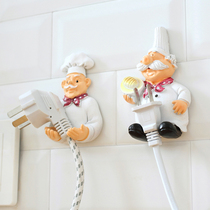 Cartoon power cord storage rack Cute creative electrical plug hook strong sticky hook viscose household socket rack