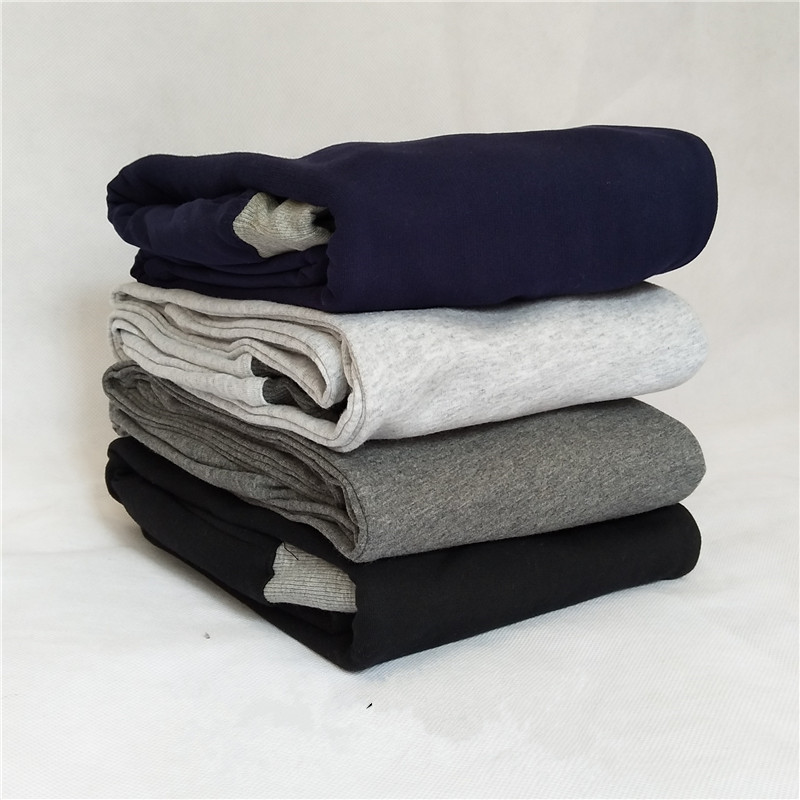 Quần pyjama ấm áp dệt kim cotton mùa thu và mùa đông cộng với nhung dày rộng kích thước lớn nam và nữ cotton nhà quần thường quần bó sát quần đũi nữ