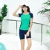 Áo tắm nữ bảo thủ cỡ lớn chia tay boxer ngắn tay giảm béo bụng thể thao Hàn Quốc phù hợp với mùa xuân sinh viên