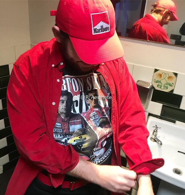 In Stock 40% off Uk Homage Tees Tribute to the Racing Legend Ayrton Senna Tee T-Shirt