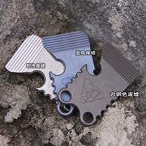 Eyes cat head original design titanium alloy two-in-one bottle cutter SERGE pea EDC belt equipment