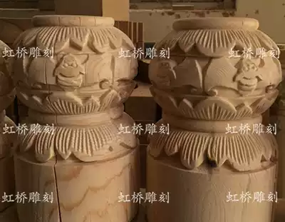 Personality custom wood carving bird for hanging flower column cloud stigma solid wood factory direct sales