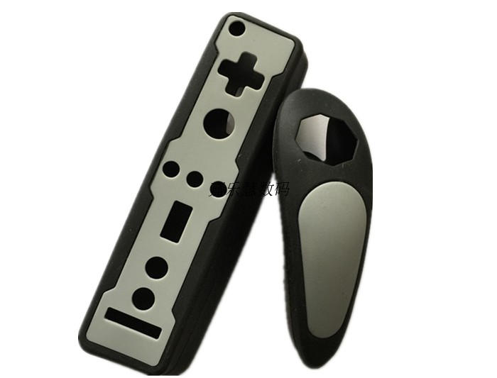 WII left right handle silicon gum cover left and right bicolor silicone sleeve protective sleeve