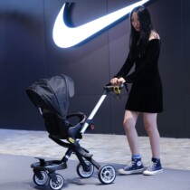 Baby walking artifact trolley light folding can sit and lie baby two-way high landscape with baby walking car summer and autumn