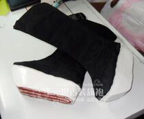 Play boots thick bottom high boots Chosen Boots Drama Clothing Qing Black High Favor Officer Boots Cotton Face Warrior Boots Officer Boots