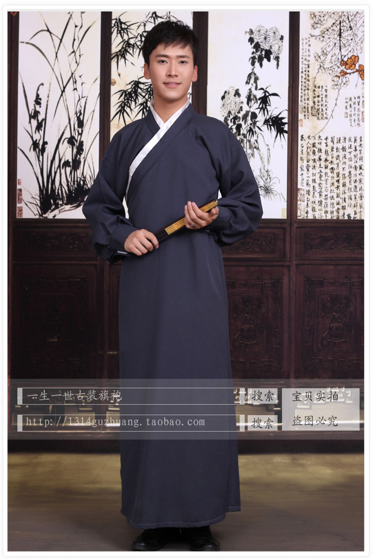 特价批发成人古装侍卫服侠客服汉服书生服夜行衣武士服道士演出服 虾米图客