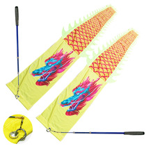 Square ribbon dragon dance dragon fitness dragon old man throwing scales dragon telescopic pole long dragon ribbon