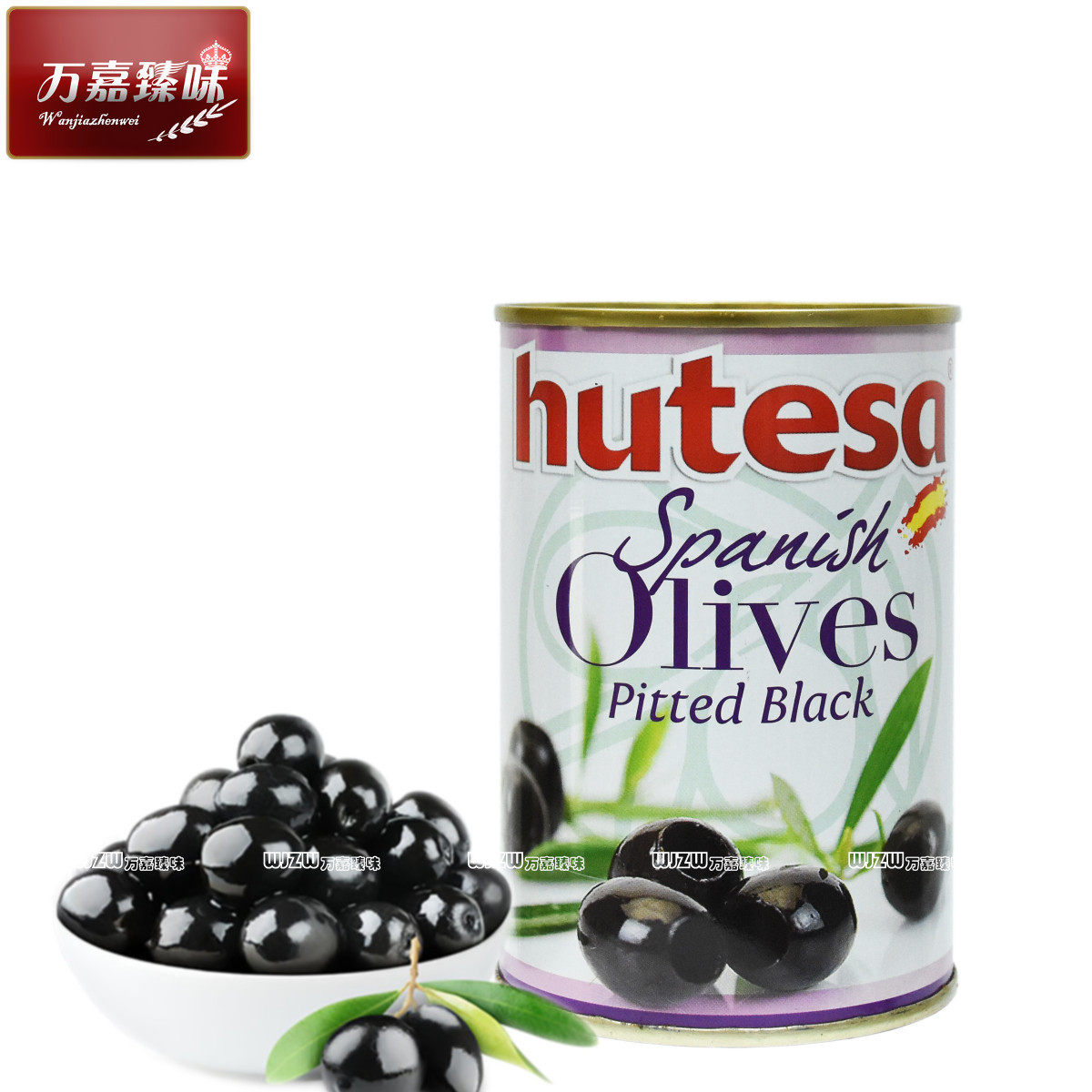 Spain imports Fotesa to nuclear black olives 390g salassie for baking with 5 cans