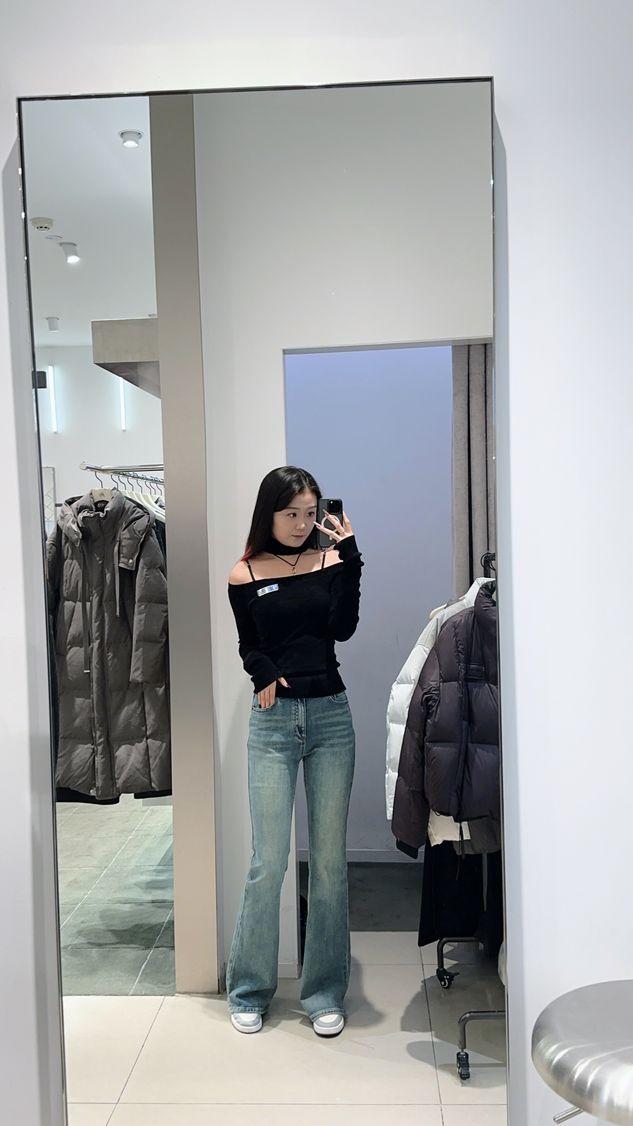 ABWLR秋冬复古微喇牛仔裤:高腰马蹄的显腿长神裤