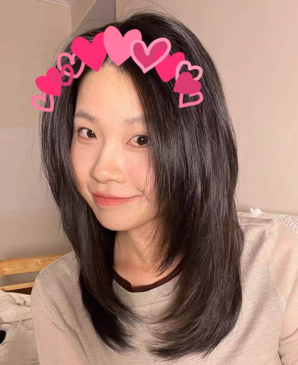 唯俏真人发丝全头套假发 层次感偏分锁骨发设计 随意分缝自然逼真