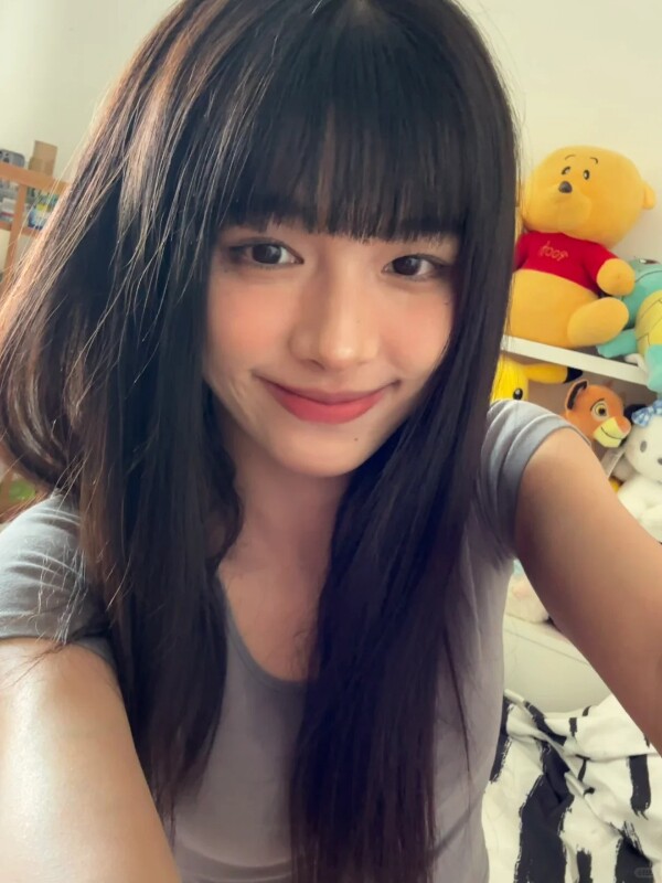 真我黑长直漫画齐刘海假发套 全真发整顶设计 自然隐形无痕贴合 长发飘逸顺滑