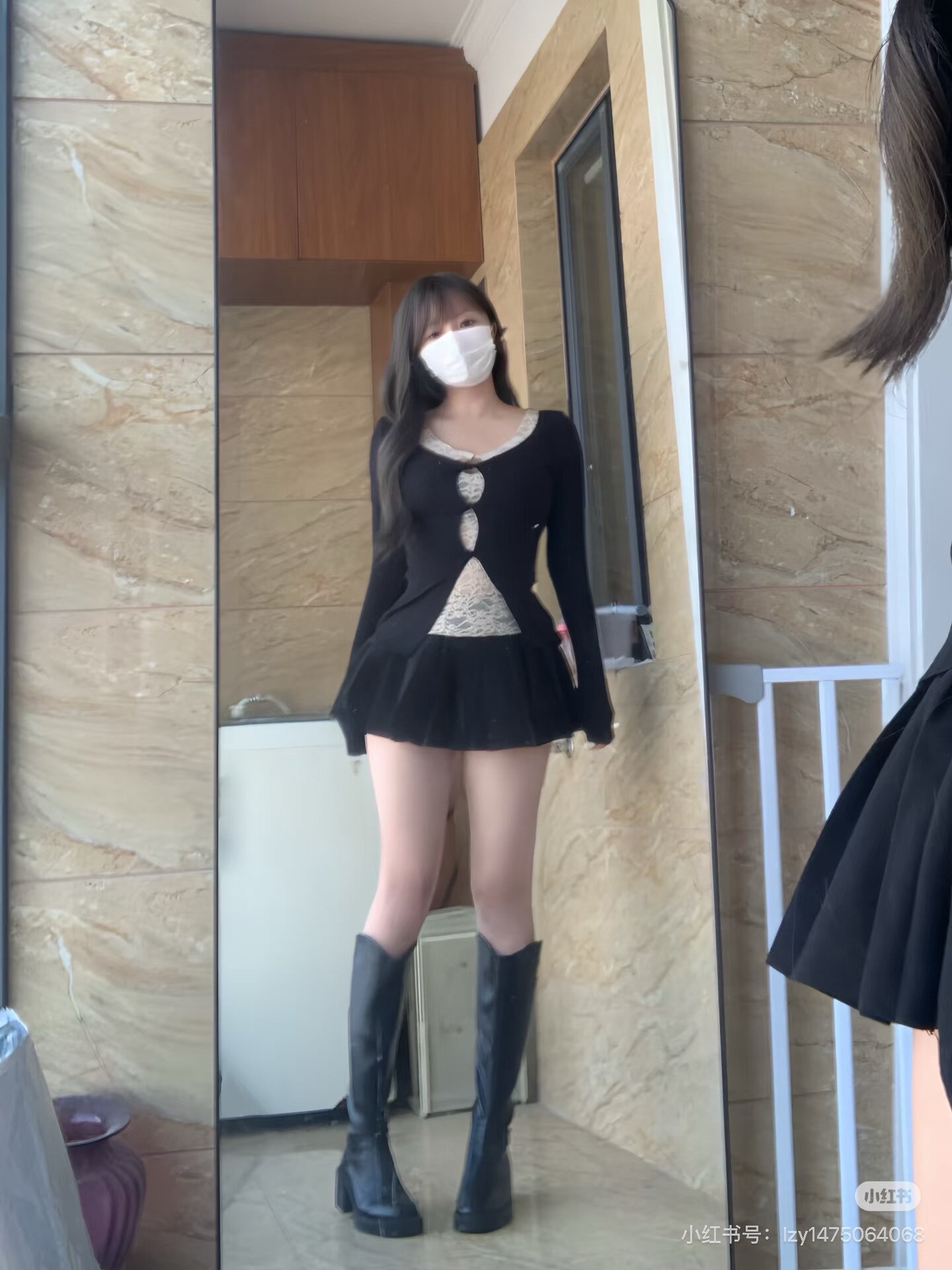 Tongiiuu洛可Betty假两件蕾丝针织衫 修身长袖显瘦百搭 内搭打底或单穿都时髦