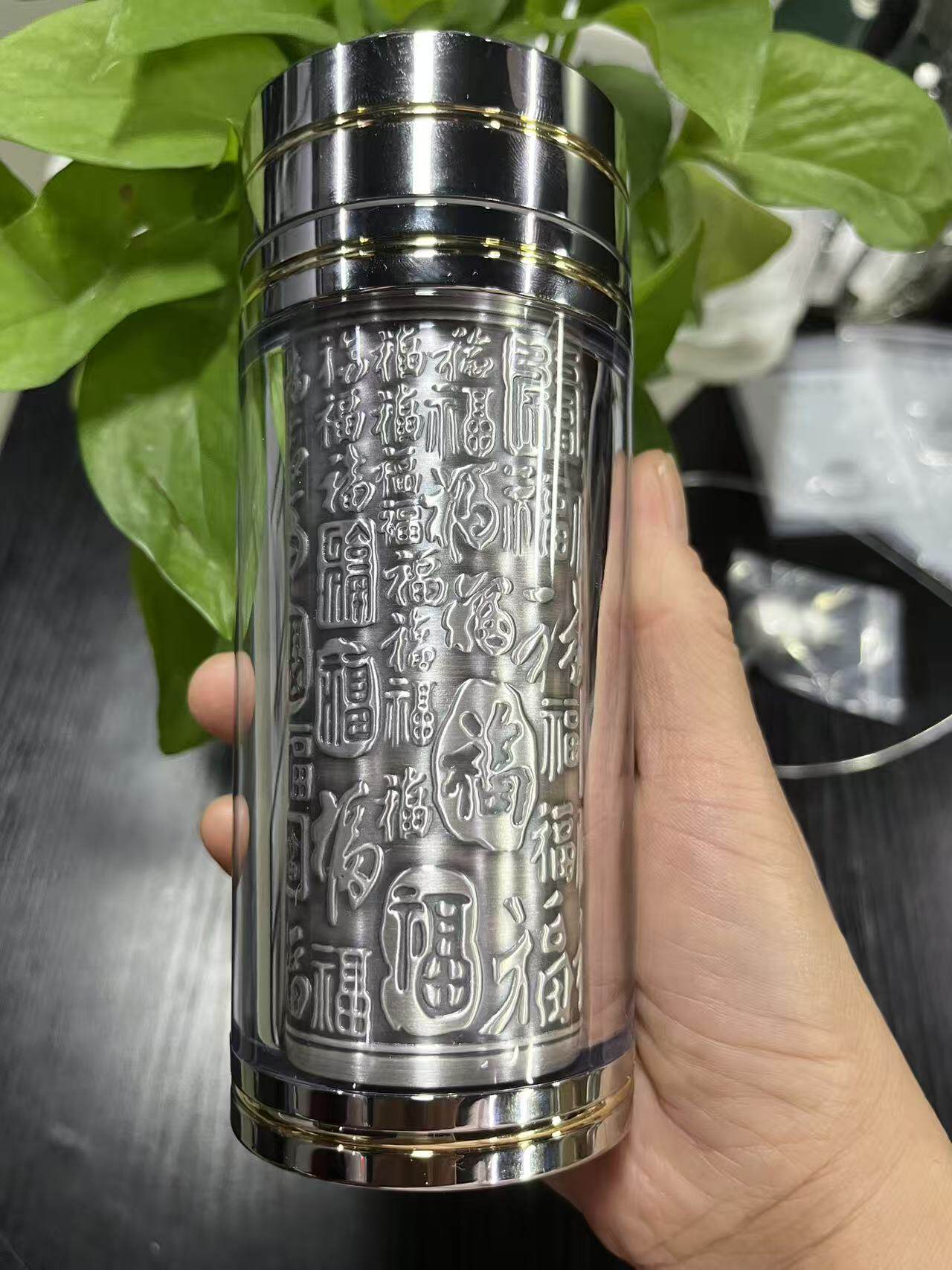 銀盃子999純銀雲南雪花銀水杯純銀內膽保溫杯足銀茶杯熟銀食用級-淘寶