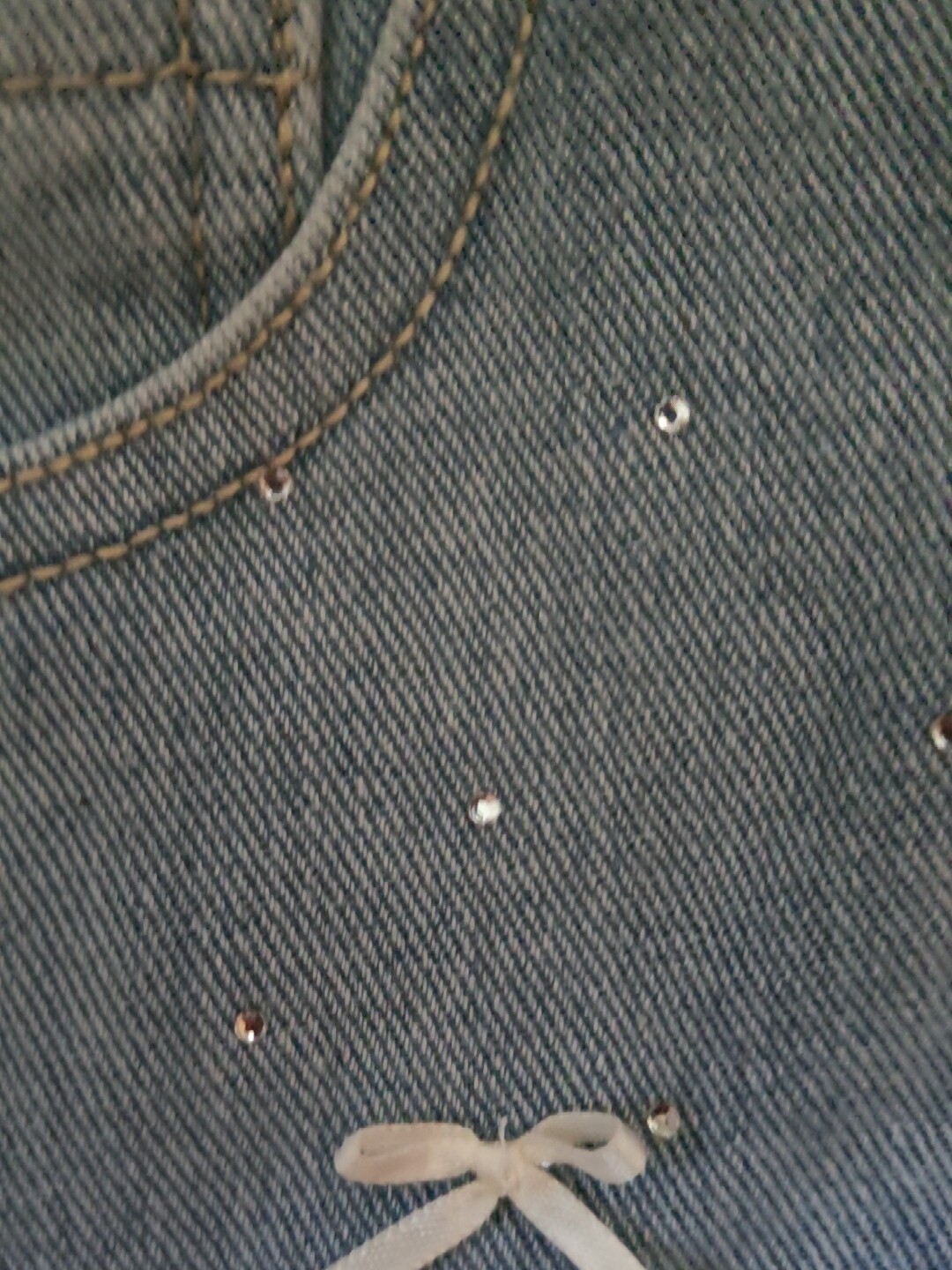 Customer photo for Light Blue Wide-Leg Jeans, 140cm