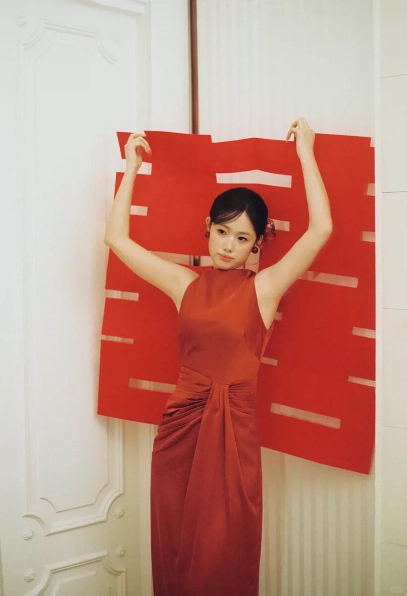 echo official「宫墙红」新中式晨袍 国风改良订婚礼服 红色喜庆大气
