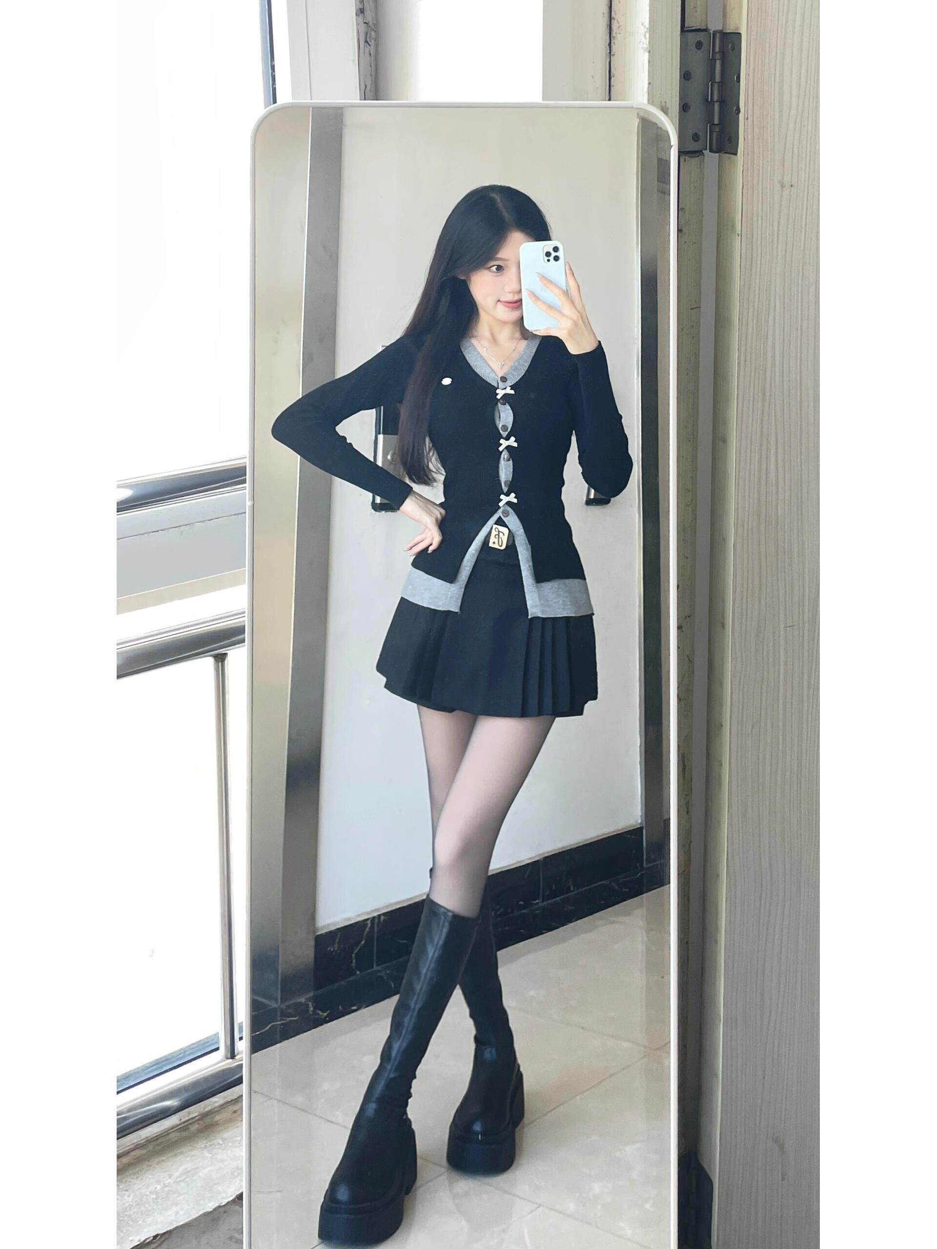 小野和子冬季黑丝光腿神器 加绒双层设计保暖不臃肿 替换装方便实用