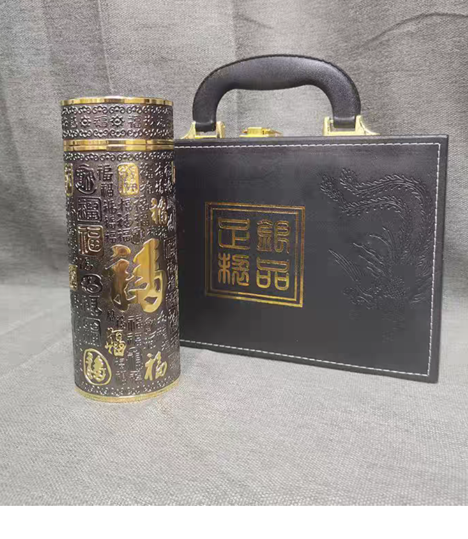 純銀盃62.0g 百福純銀保溫杯喬遷新居實用禮品S999純銀內膽保溫杯中式風格高檔銀杯
