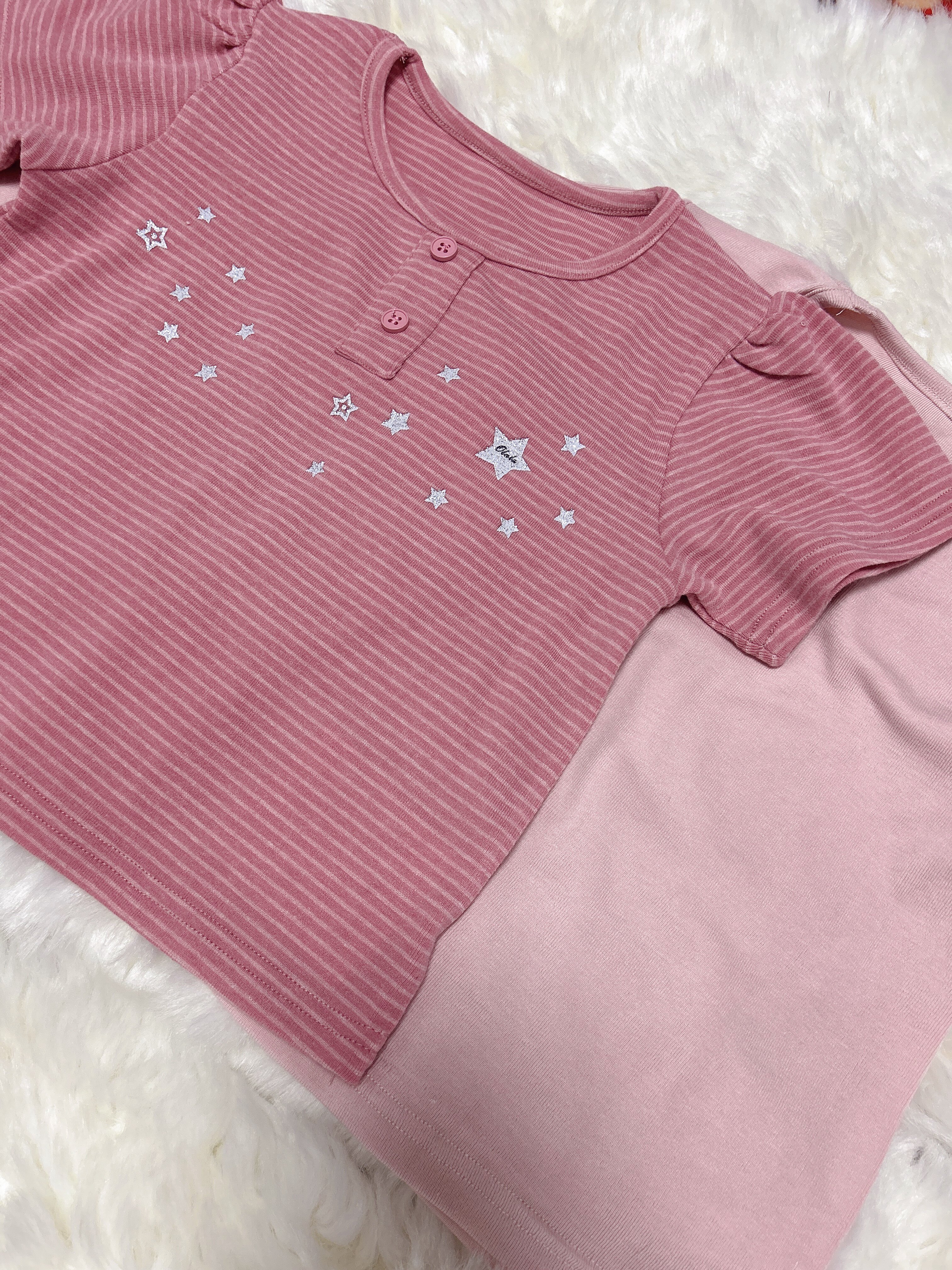 Customer photo for Pink Two-Piece Tee Set, 120cm